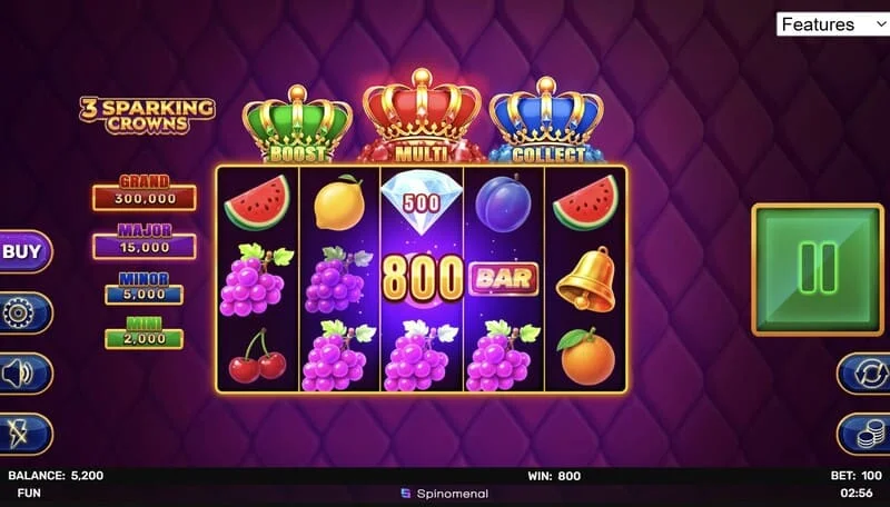 3 Sparking Crowns বেস গেম উইন