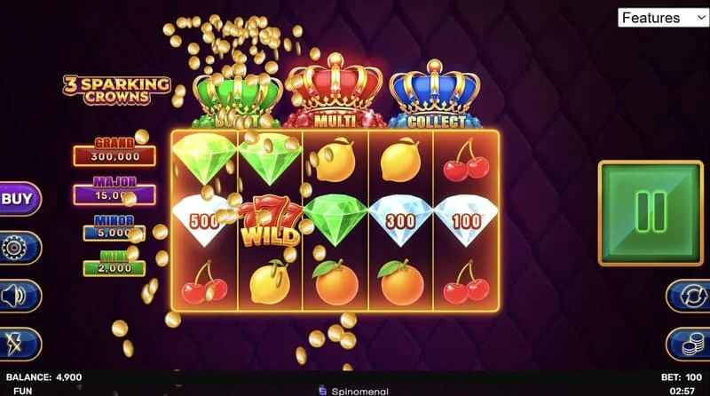 3 Sparking Crowns ওয়াইল্ড উইন